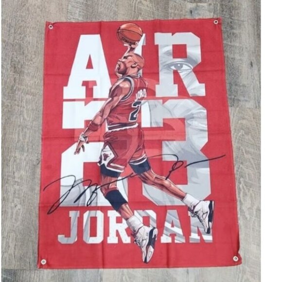 NEW! MICHAEL JORDAN Wall Hanging Decor Jordan Poster (Cloth) Flag NBA Basketball - Picture 1 of 3
